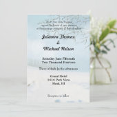 Winter sneeuw bruiloft kaart (Staand voorkant)