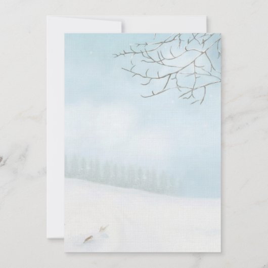 Winter sneeuw bruiloft kaart (Achterkant)