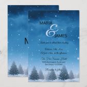 Winter sneeuw bruiloft kaart (Voorkant / Achterkant)