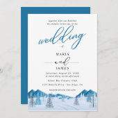 Winter sneeuw bruiloft kaart (Voorkant / Achterkant)