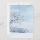 Winter Sneeuw Bruiloft Save The Date (Achterkant)