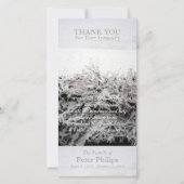 Winter Sneeuw Condoleance Dankjewel Fotokaart Bedankkaart (Voorkant)