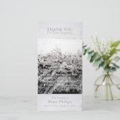 Winter Sneeuw Condoleance Dankjewel Fotokaart Bedankkaart (Staand voorkant)