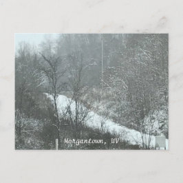 Winter Sneeuw Country Road Morgantown WV Briefkaar Briefkaart