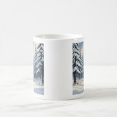 Winter Sneeuw Dennen Keramische Mok (330ml) (Center)