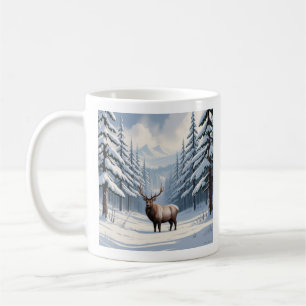 Winter Sneeuw Dennen Keramische Mok (330ml)