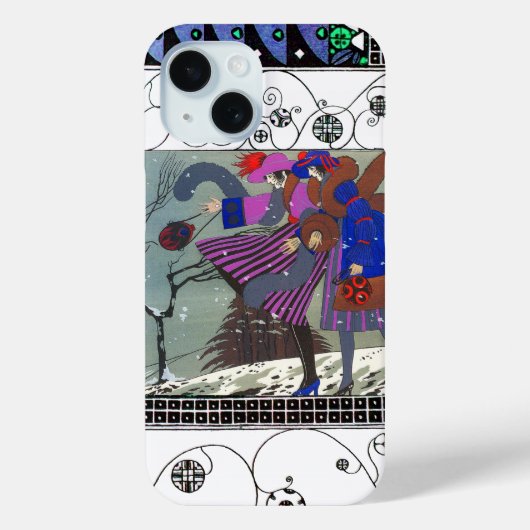 WINTER SNEEUW EN SWIRLS/MODE COSTUME DESIGNER Case-Mate iPhone CASE (Achterkant)