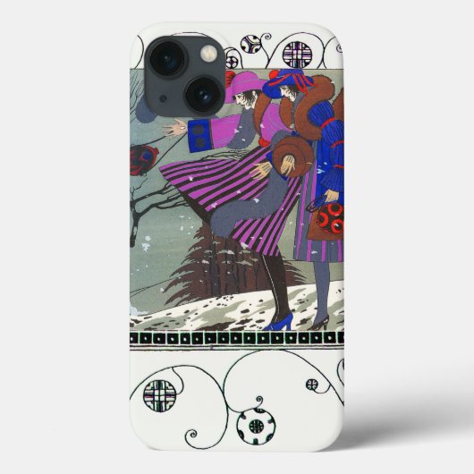 WINTER SNEEUW EN SWIRLS/MODE COSTUME DESIGNER Case-Mate iPhone CASE (Achterkant)