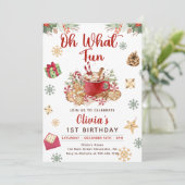 Winter Sneeuw Gingerbread Kerstkoekje Verjaardag Kaart (Staand voorkant)