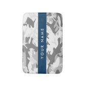Winter Sneeuw Grijs Camouflage Je naam Personalise Badmat (Voorkant Verticaal)
