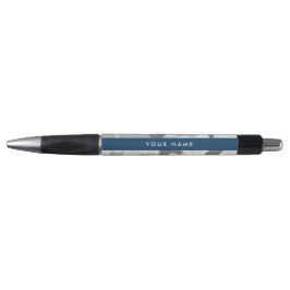 Winter Sneeuw Grijs Camouflage Je naam Personalise Pen