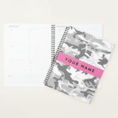 Winter Sneeuw Grijs Camouflage Je naam Personalise Planner (Display)