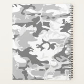 Winter Sneeuw Grijs Camouflage Je naam Personalise Planner (Achterkant)