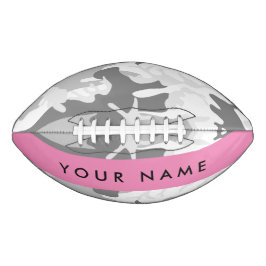 Winter Sneeuw Grijs Camouflage Jouw naam Personali American Football