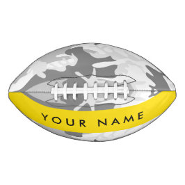 Winter Sneeuw Grijs Camouflage Jouw naam Personali American Football