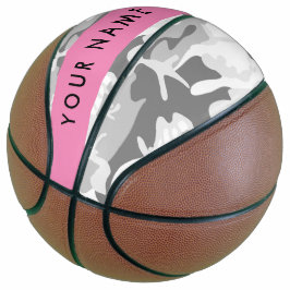 Winter Sneeuw Grijs Camouflage Jouw naam Personali Basketbal