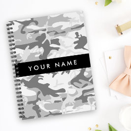 Winter Sneeuw Grijs Camouflage Jouw naam Personali Planner
