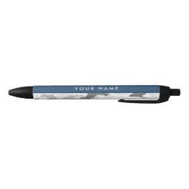 Winter Sneeuw Grijs Camouflage Jouw naam Personali Zwarte Inkt Pen