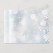 Winter Sneeuw Groen Huwelijksvoltrekking Uitnodigi Uitnodiging Briefkaart (Achterkant)