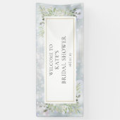 Winter Sneeuw Groene Bruiloft Feestelijke Begroeti Spandoek (Verticaal)