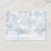 Winter Sneeuw Groene Luier Raffle Baby shower Informatiekaartje (Achterkant)