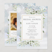 Winter Sneeuw Groene QR Code Foto Bruidsmeisje Uit Kaart (Voorkant / Achterkant)