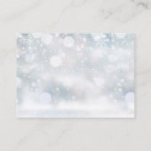 Winter Sneeuw Hart Script Wensput Bruiloft Informatiekaartje (Achterkant)