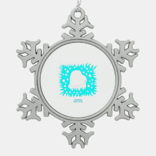 Winter Sneeuw Hart Sneeuwvlok Ornament
