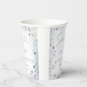 Winter Sneeuw in Love Sneeuwvlok Bruidsdouche  Papieren Bekers (Rechts)