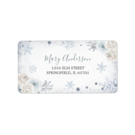 Winter Sneeuw in Love Sneeuwvlokken Shower Adres Etiket