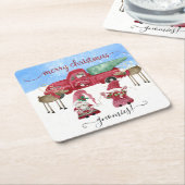 Winter Sneeuw kabouters Vrolijk Kerstmis Rode Vrac Kartonnen Onderzetters (Schuin)