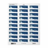 Winter sneeuw Kerstauto Etiket (Full Sheet)