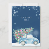 Winter sneeuw Kerstauto Feestdagenkaart (Voorkant)