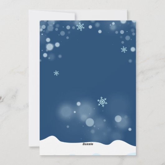 Winter sneeuw Kerstauto Feestdagenkaart (Achterkant)