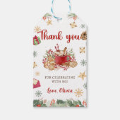 Winter Sneeuw Kerstkoekjes Verjaardagsgunst Cadeaulabel (Voorkant)