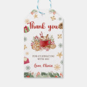 Winter Sneeuw Kerstkoekjes Verjaardagsgunst Cadeaulabel (Achterkant)