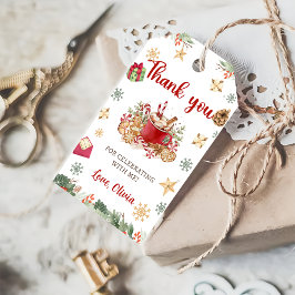 Winter Sneeuw Kerstkoekjes Verjaardagsgunst Cadeaulabel