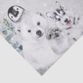  Winter Sneeuw Kerstmis Arctische Baby Dier Tissuepapier (Detail)