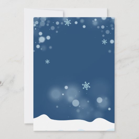 Winter sneeuw Kerstmis auto bruiloft Kaart (Achterkant)