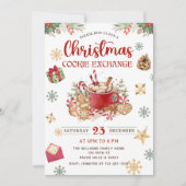 Winter Sneeuw Kerstmis Cookie Exchange Party Kaart (Voorkant)