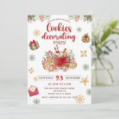 Winter Sneeuw Kerstmis koekje decoreren feest Kaart (Staand voorkant)