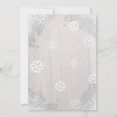 Winter sneeuw klassieke bruiloft kaart (Achterkant)