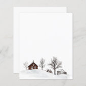 Winter Sneeuw Landschap Herten (Voorkant / Achterkant)