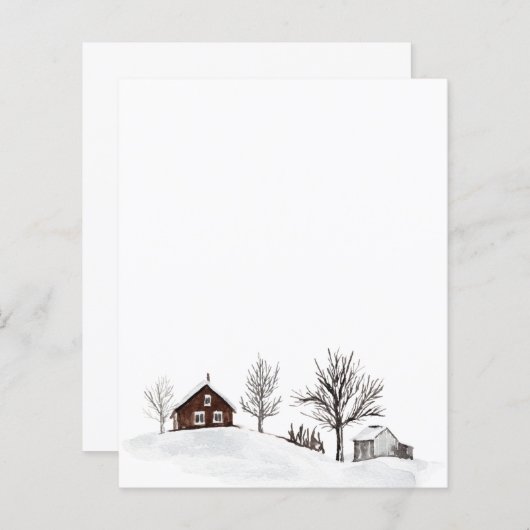 Winter Sneeuw Landschap Herten (Voorkant / Achterkant)