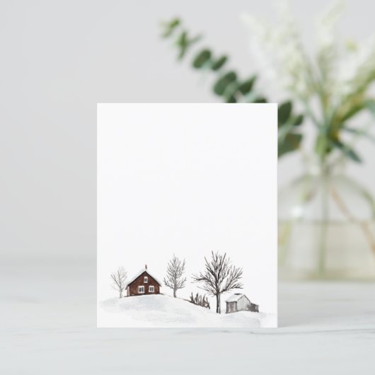 Winter Sneeuw Landschap Herten (Staand voorkant)