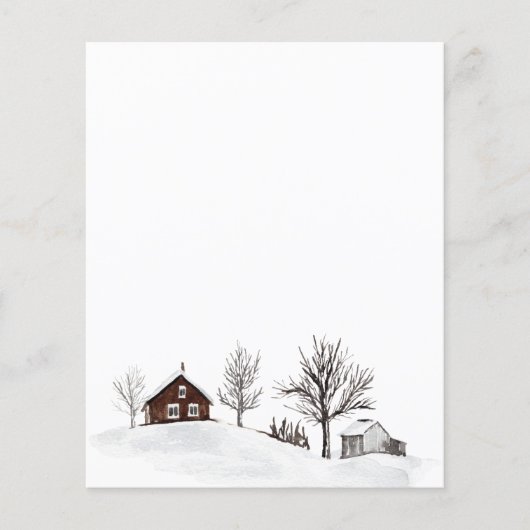 Winter Sneeuw Landschap Herten (Voorkant)