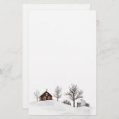 Winter Sneeuw Landschap Herten Briefpapier (Voorkant / Achterkant)