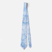 Winter Sneeuw Licht Blauw Mannen Gift Stropdas (Voorkant)