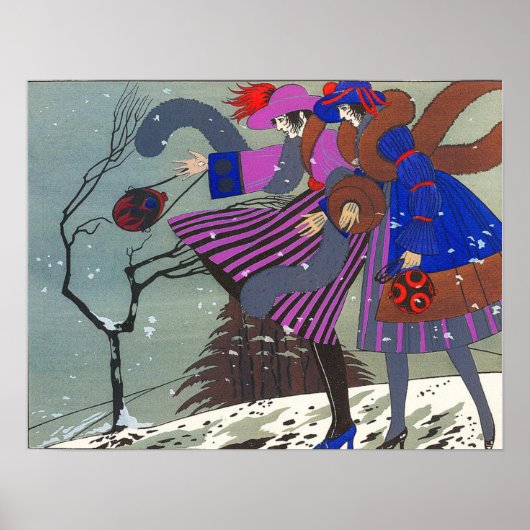 WINTER SNEEUW/MODE KOSTUME DESIGNER POSTER (Voorkant)