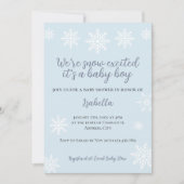 Winter sneeuw opgewonden baby jongen douche kaart (Voorkant)